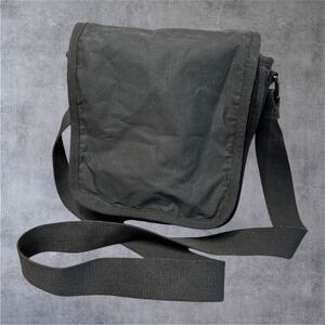 Gap Small Cotton Messenger Bag Black Ripstop Utility Crossbody Flap Bag